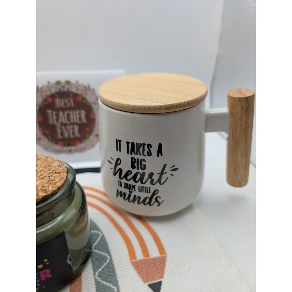 Teacher Gift Pencil Case‎ Pencil Holder Coffee Cup Candle